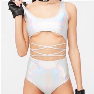 rave holographic bodysuit